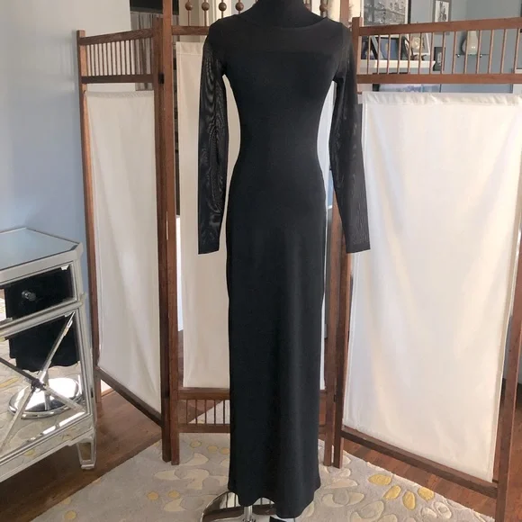 Bebe Dresses | Bebe Skin Tight Maxi Dress | Color: Black | Size: S | Mitzismommy's Closet